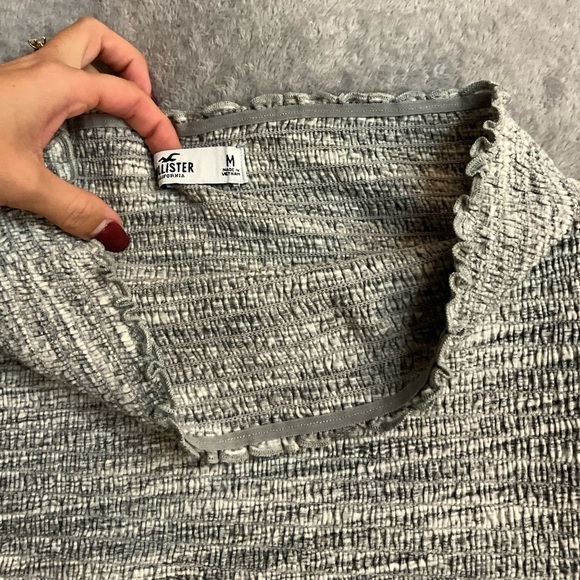 Hollister Size M Gray Strapless Crop Tube Top - Picture 2 of 3